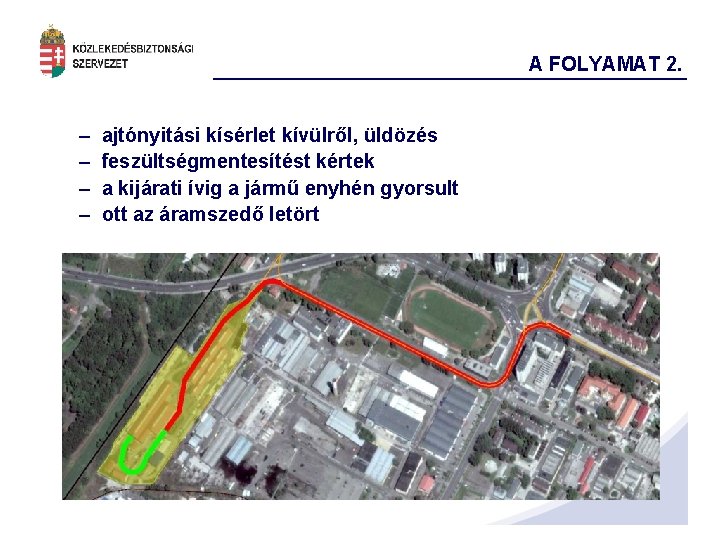 A FOLYAMAT 2. – – ajtónyitási kísérlet kívülről, üldözés feszültségmentesítést kértek a kijárati ívig