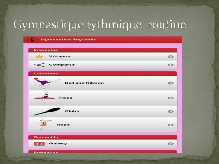 Gymnastique rythmique routine 