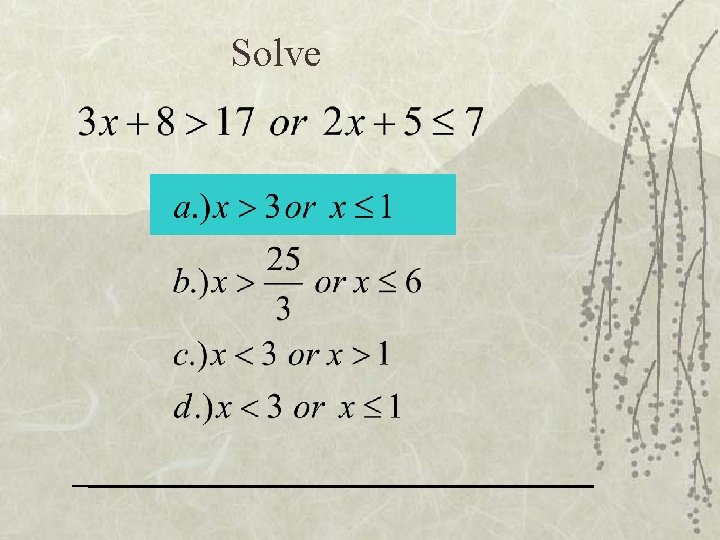 Solve 