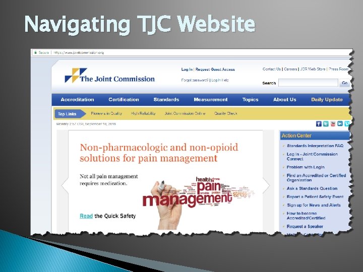 Navigating TJC Website 