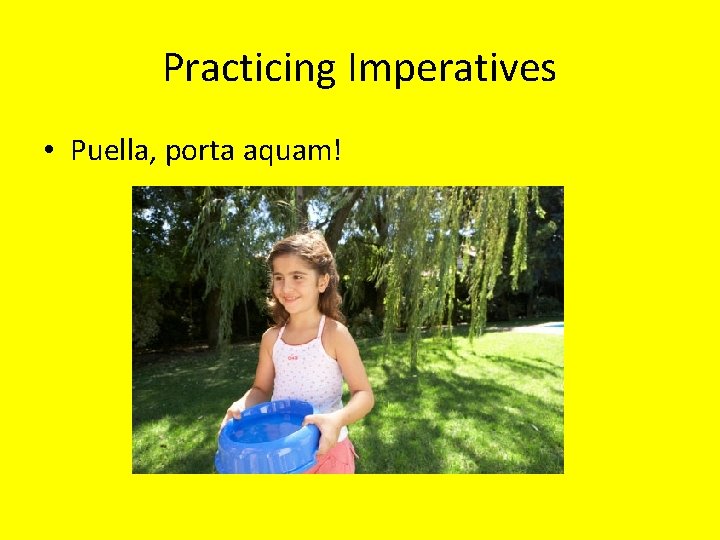 Practicing Imperatives • Puella, porta aquam! 