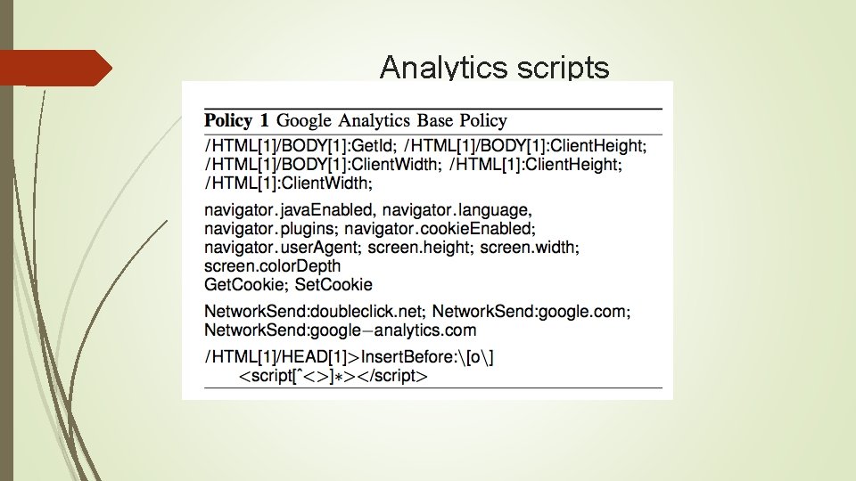 Analytics scripts 