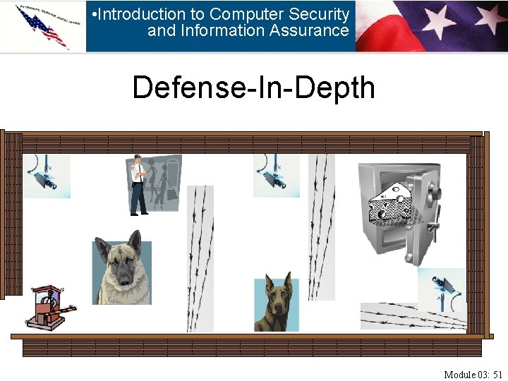  • Introduction to Computer Security and Information Assurance Defense-In-Depth Module 03: 51 