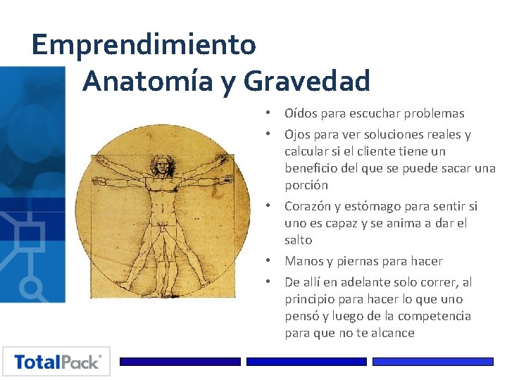 Emprendimiento Anatomía y Gravedad • Oídos para escuchar problemas • Ojos para ver soluciones