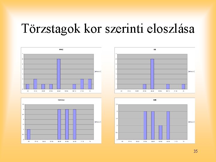 Törzstagok kor szerinti eloszlása 35 