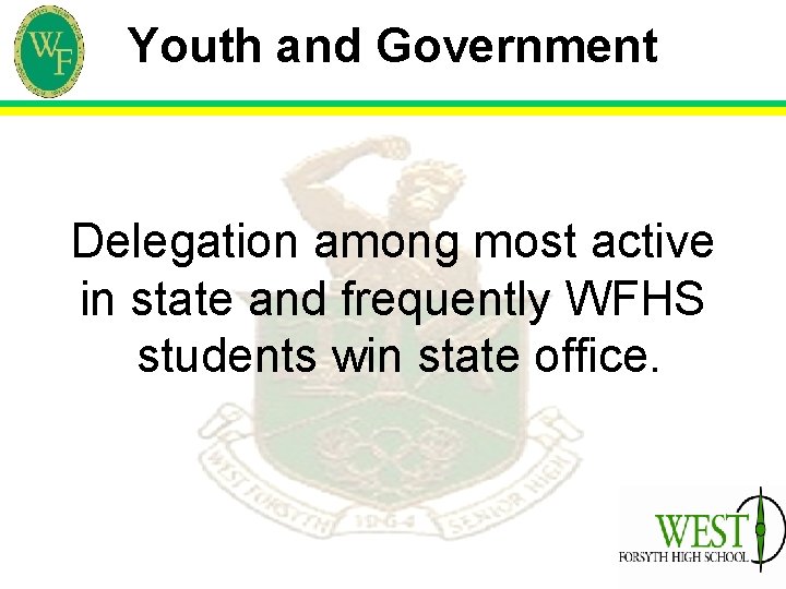 Youth and Government Delegation among most active in state and frequently WFHS students win