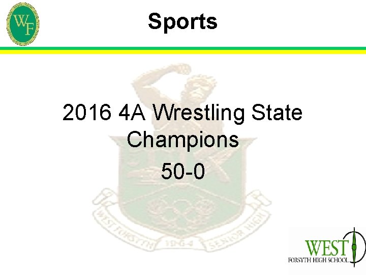 Sports 2016 4 A Wrestling State Champions 50 -0 