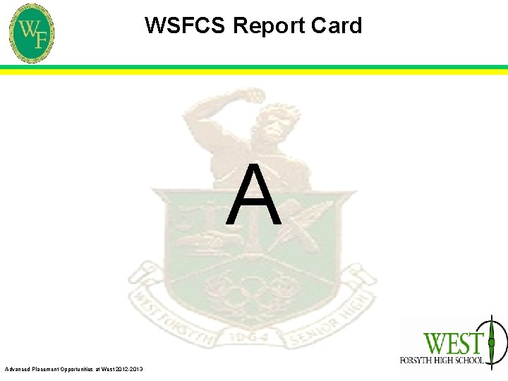 WSFCS Report Card A Advanced Placement Opportunities at West 2012 -2013 