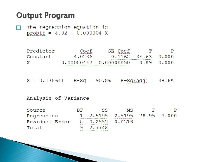 Output Program � 