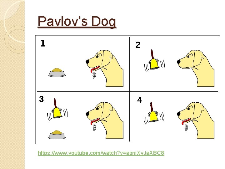 Pavlov’s Dog https: //www. youtube. com/watch? v=asm. Xy. Ja. XBC 8 