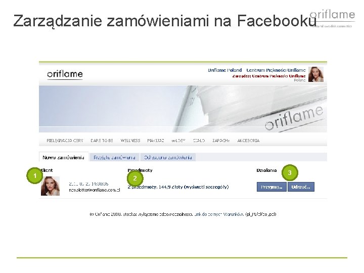 Zarządzanie zamówieniami na Facebooku 1 2 3 