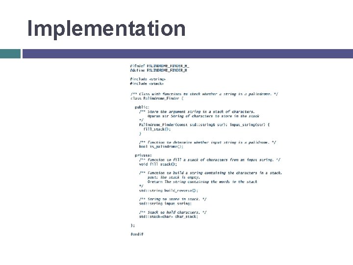 Implementation 