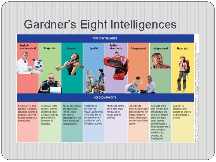Gardner’s Eight Intelligences 