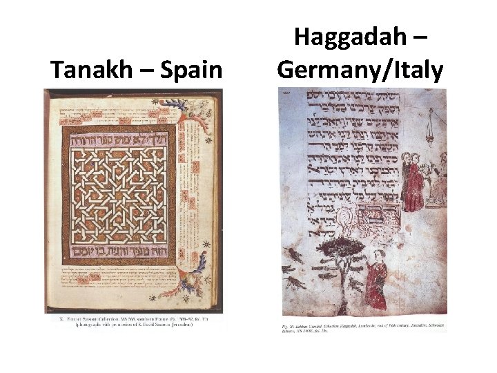 Tanakh – Spain Haggadah – Germany/Italy 