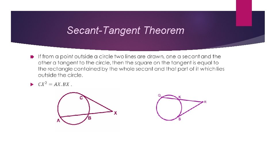 Secant-Tangent Theorem 