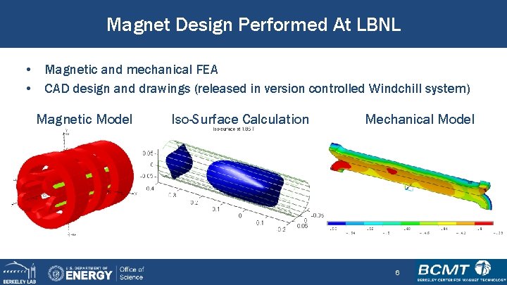 Magnet Design Performed At LBNL • • Magnetic and mechanical FEA CAD design and