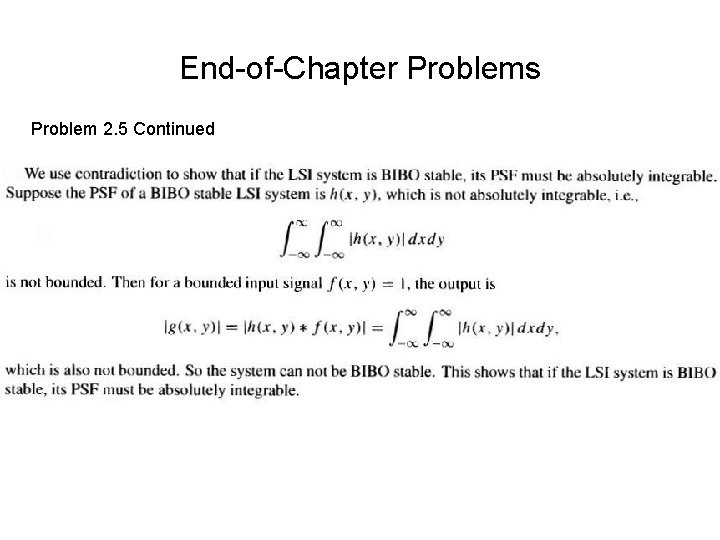 End-of-Chapter Problems Problem 2. 5 Continued 