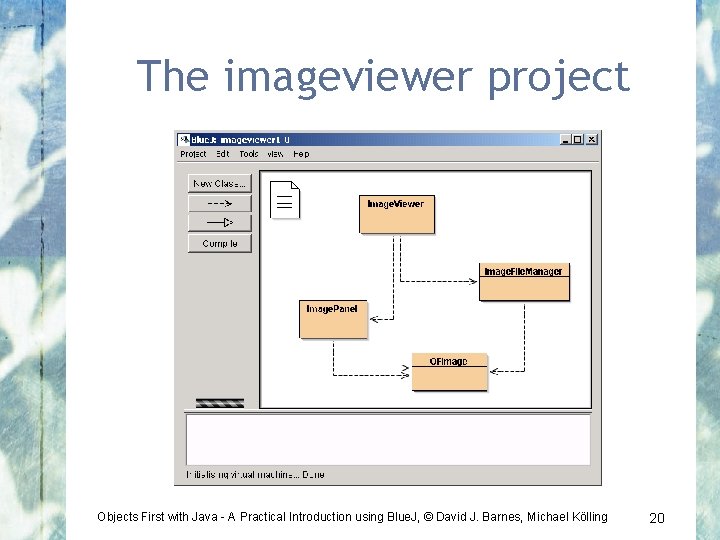 The imageviewer project Objects First with Java - A Practical Introduction using Blue. J,