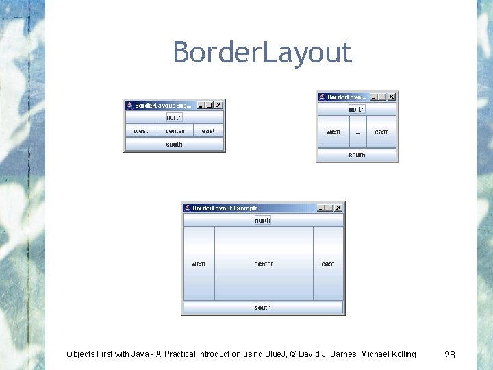Border. Layout Objects First with Java - A Practical Introduction using Blue. J, ©