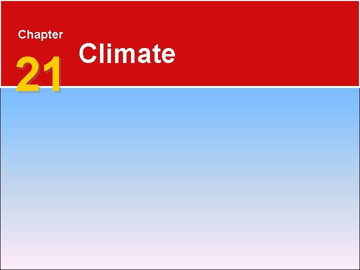 Chapter 21 Climate 
