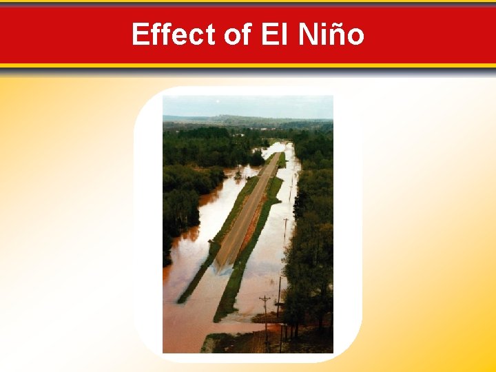 Effect of El Niño 