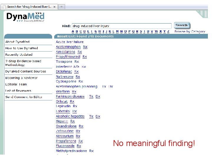 No meaningful finding! 