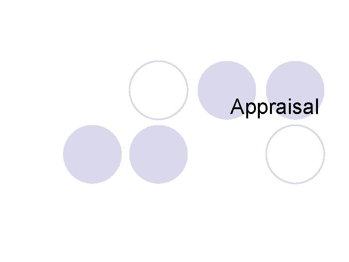 Appraisal 