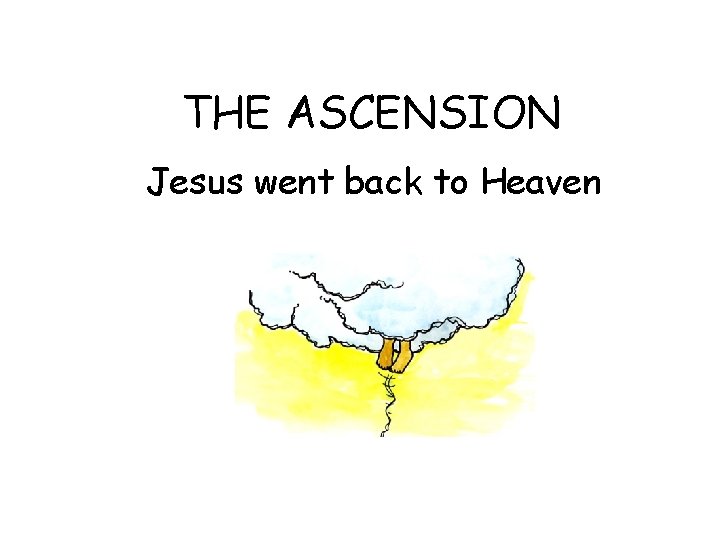 THE ASCENSION Jesus went back to Heaven 
