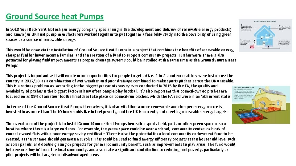 Ground Source heat Pumps In 2018 Your Back Yard, Eb. Tech (an energy company