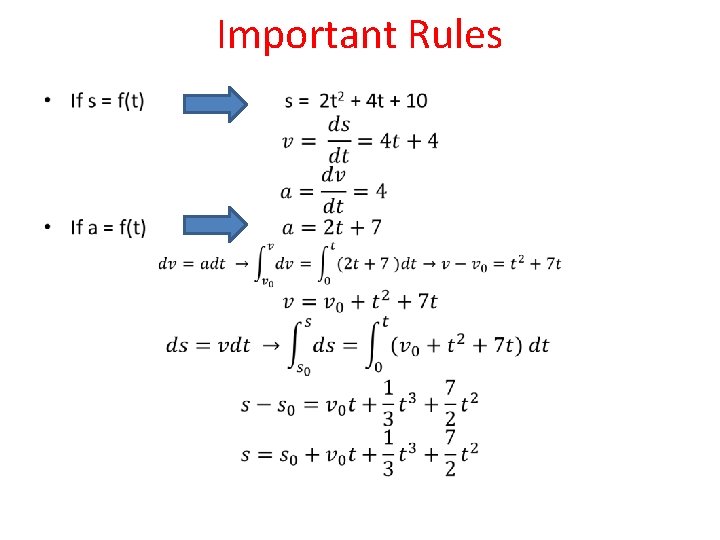 Important Rules • Important Rules •
