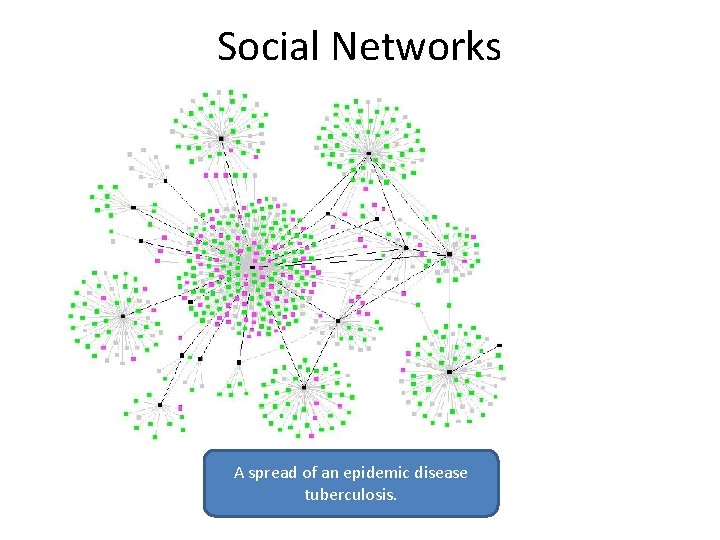 Social Networks A spread of an epidemic disease tuberculosis. 