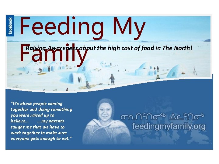 Feeding My Family Raising Awareness about the high cost of food in The North!