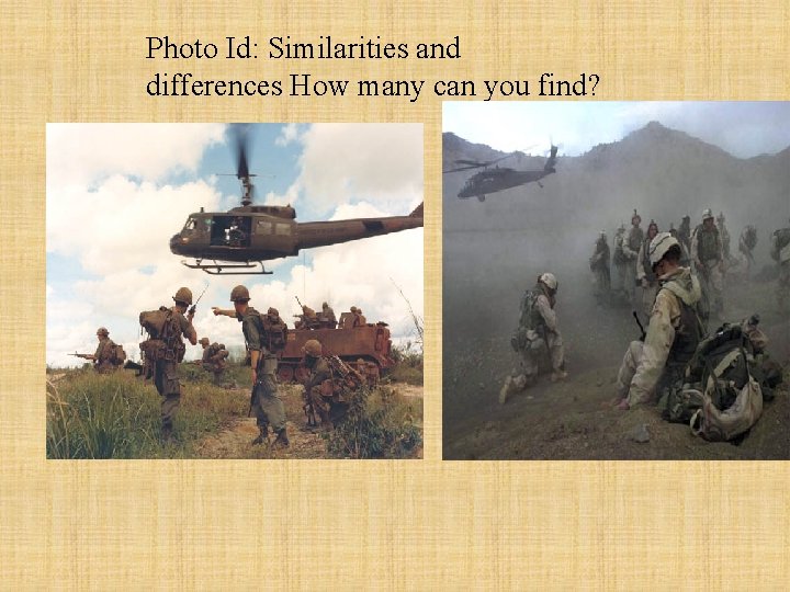 Photo Id: Similarities and differences How many can you find? 