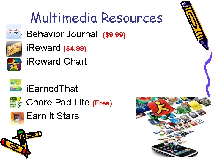 Multimedia Resources · Behavior Journal · i. Reward ($4. 99) · i. Reward Chart