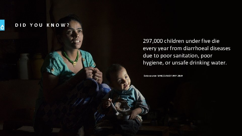 DID YOU KNOW? 297, 000 children under five die every year from diarrhoeal diseases DID YOU KNOW? 297, 000 children under five die every year from diarrhoeal diseases