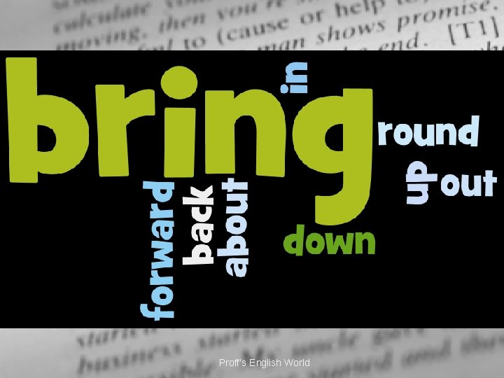 Proff’s English World 