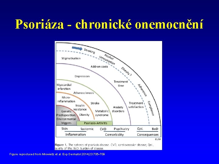 Psoriáza - chronické onemocnění Figure reproduced from Mrowietz et al. Exp Dermatol 2014; 23: