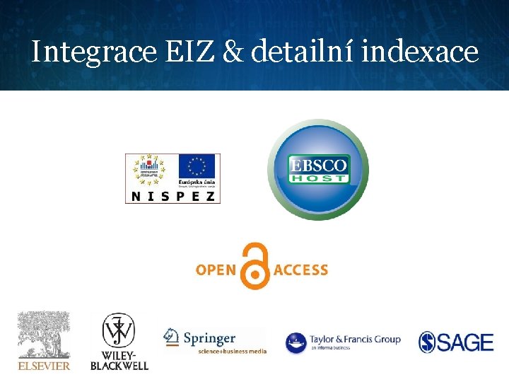 Integrace EIZ & detailní indexace 