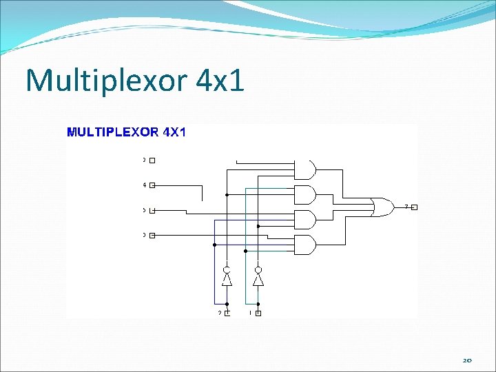 Multiplexor 4 x 1 20 