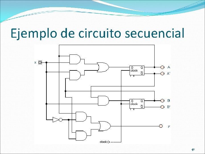 Ejemplo de circuito secuencial 42 