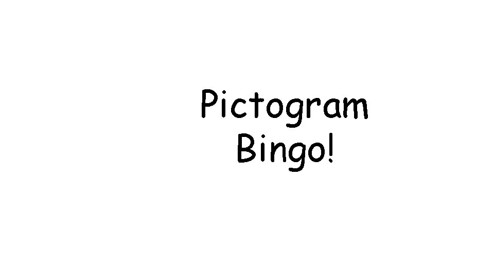 Pictogram Bingo! 