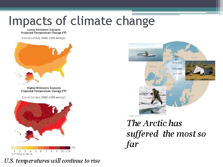 Impacts of climate change The Arctic has suffered the most so far U. S.
