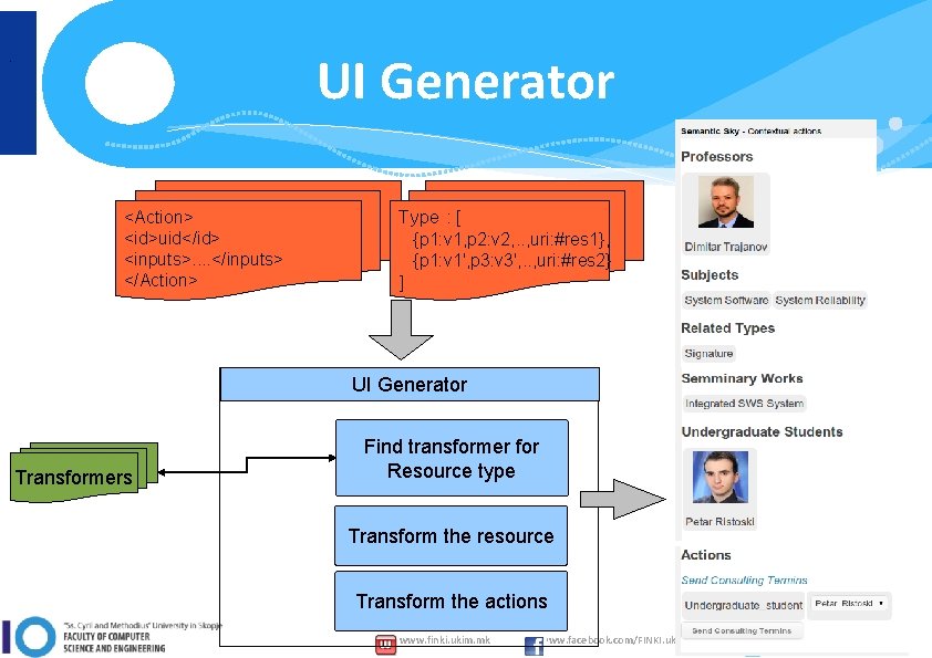 UI Generator <Action> <id>uid</id> <inputs>. . </inputs> </Action> Type : [ {p 1: v