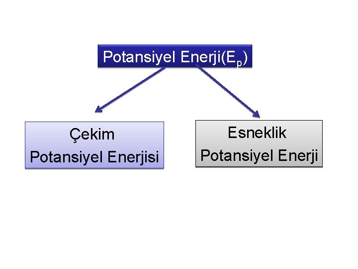 Potansiyel Enerji(Ep) Çekim Potansiyel Enerjisi Esneklik Potansiyel Enerji 