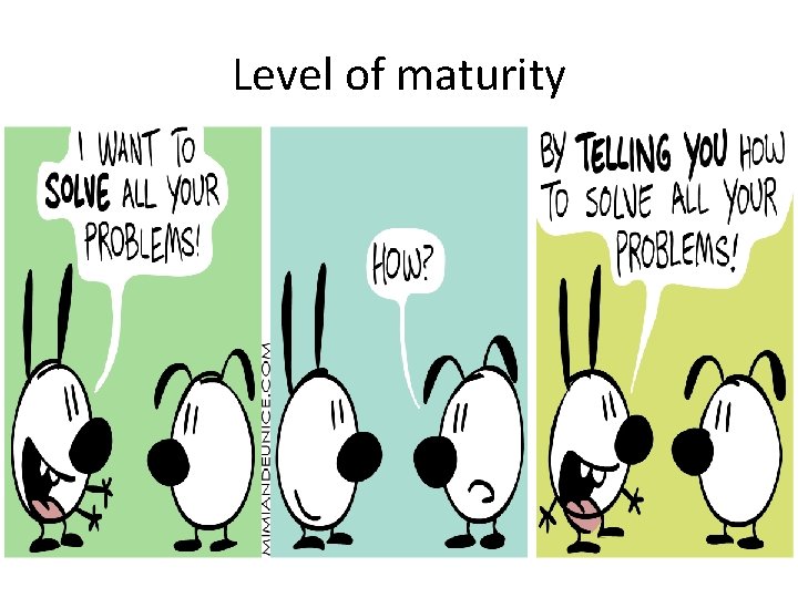 Level of maturity • Assurance provider – delivering objective assurance of the effectiveness of