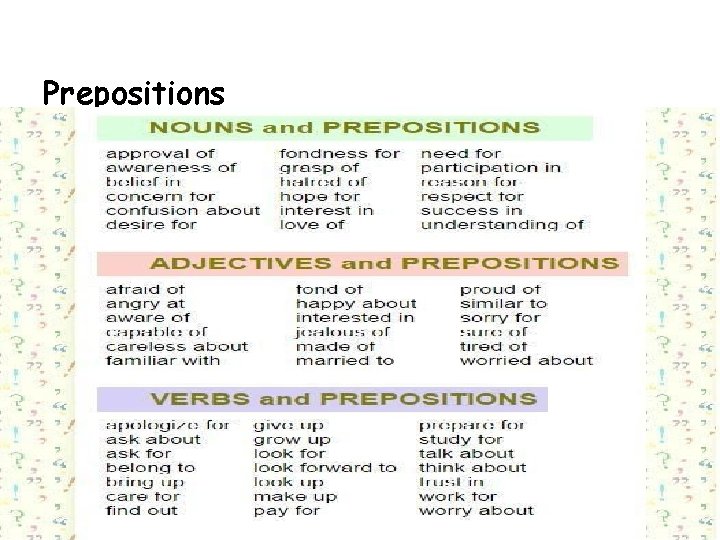 Prepositions 