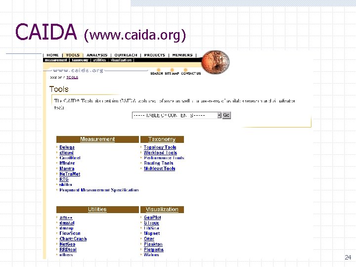 CAIDA (www. caida. org) 24 