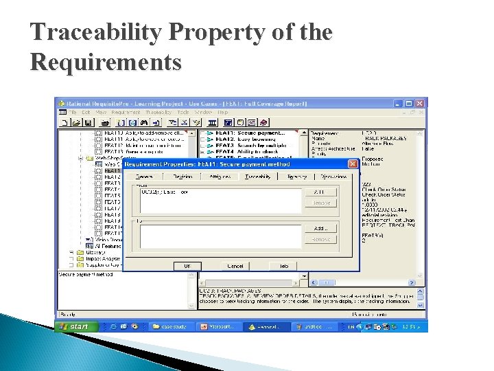 Traceability Property of the Requirements 