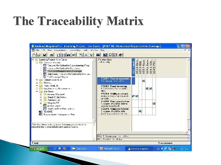 The Traceability Matrix 