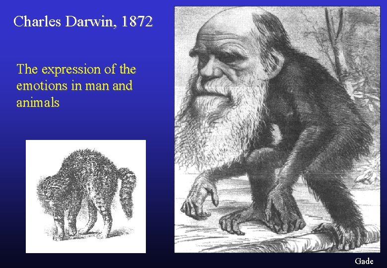 Charles Darwin, 1872 The expression of the emotions in man and animals Gade 